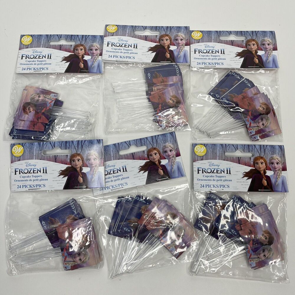 6 Disney Frozen‎ II Cupcake Toppers 24 Picks Birthday Party Wilton 144 Total